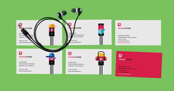 Transistore电子产品商店品牌标志设计与数字内容制作服务